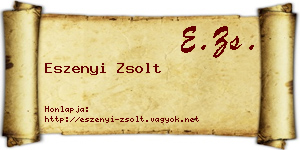 Eszenyi Zsolt névjegykártya